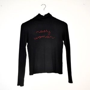 Nasty Gal brand Nasty Woman Black Turtleneck